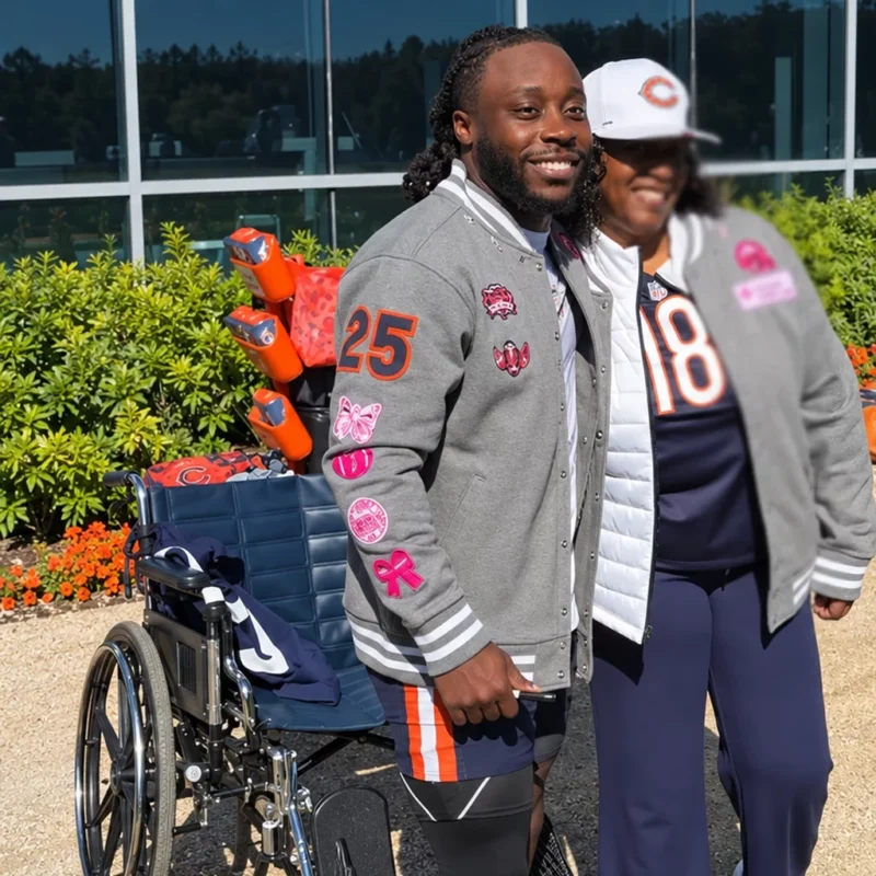 Chicago Bears Kyle Monangai Varsity Jacket