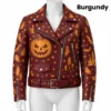 Halloween Pumpkin Biker Jacket