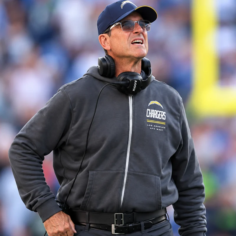 LA Chargers 2026 Jim Harbaugh Hooded Jacket