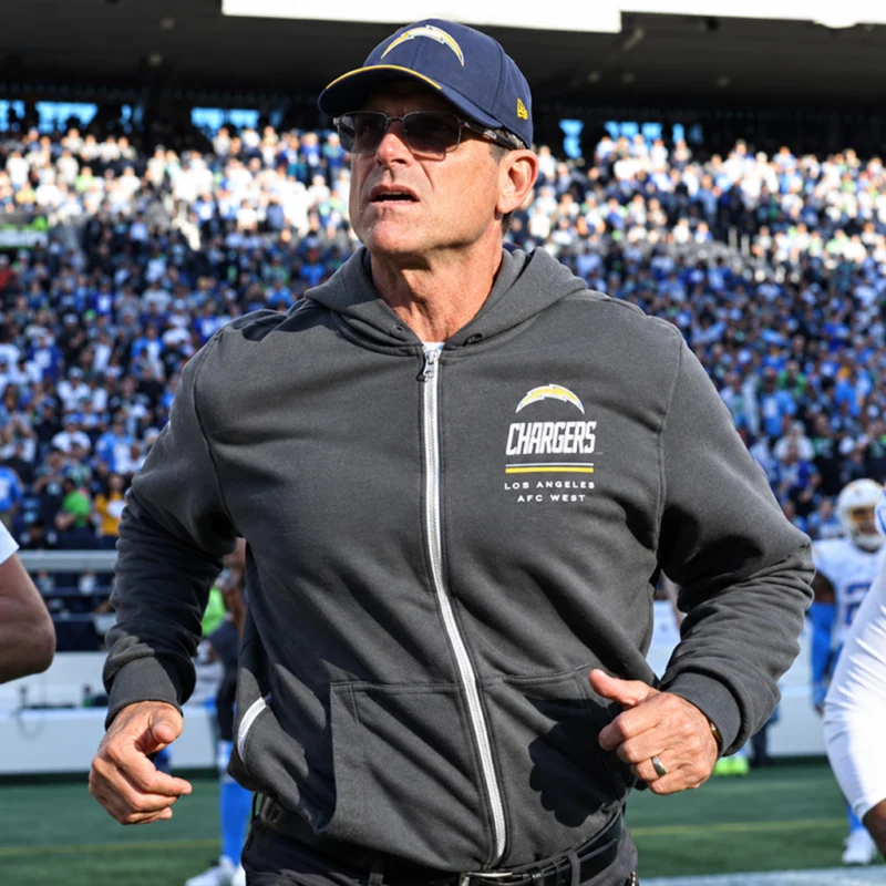 LA Chargers 2026 Jim Harbaugh Hooded Jacket