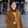 London BBC Studios Jenna Ortega Coat