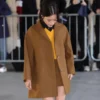 London BBC Studios Jenna Ortega Coat