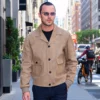 NYC Nicholas Hoult Suede Jacket