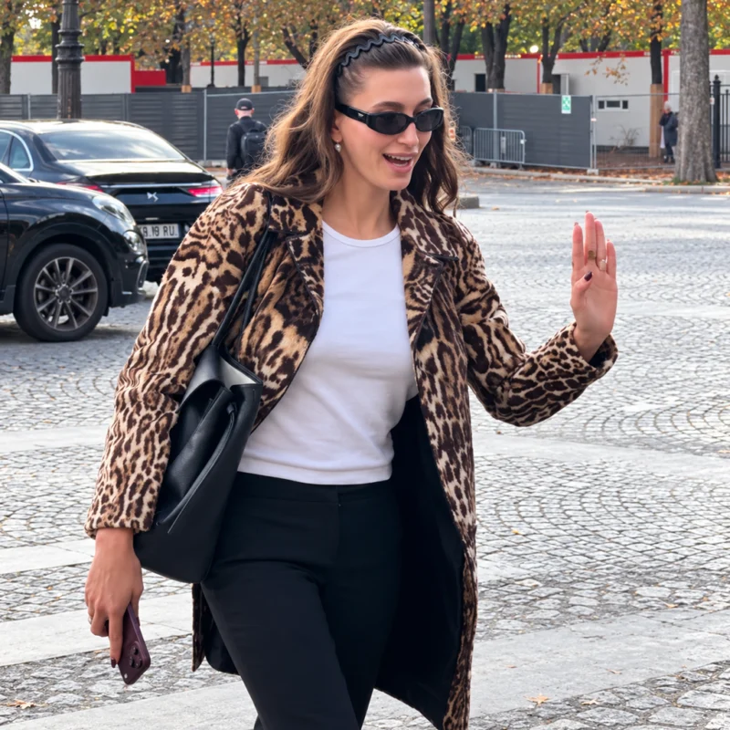 PFW 2026 Hailey Bieber Coat