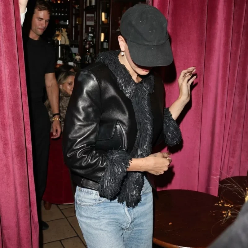 Paris FW Hailey Bieber Jacket