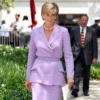 The Crown S5 Princess Diana Purple Coat