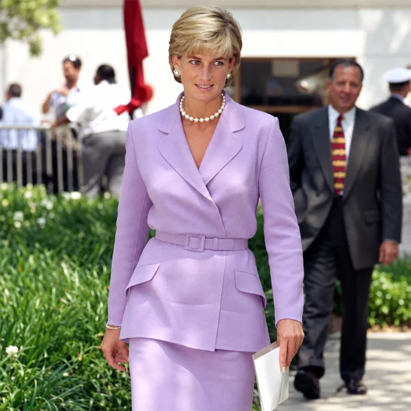 The Crown S5 Princess Diana Purple Coat