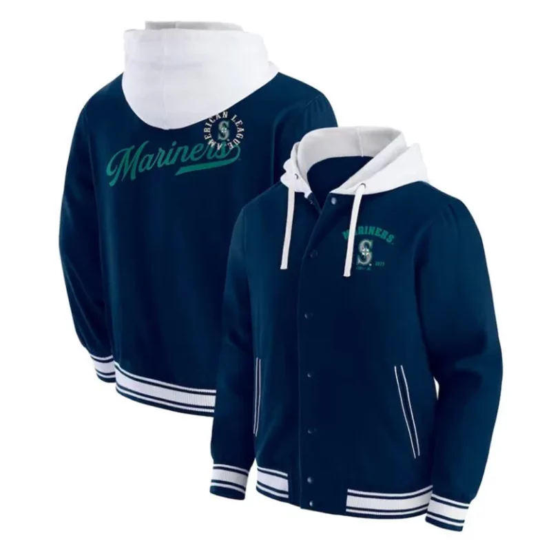 Seattle Mariners Blue Hooded Jacket