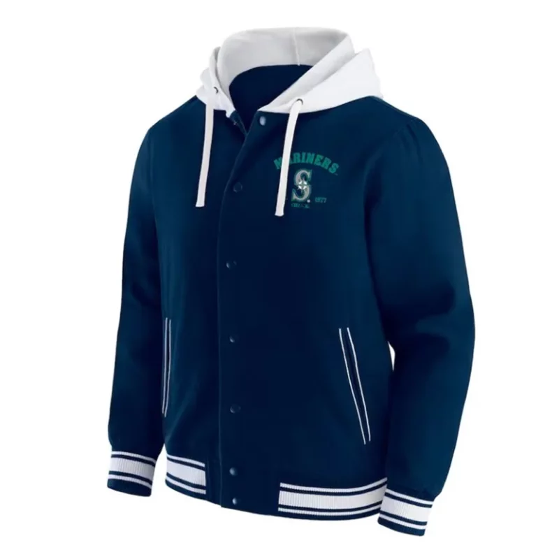 Seattle Mariners Blue Hooded Jacket
