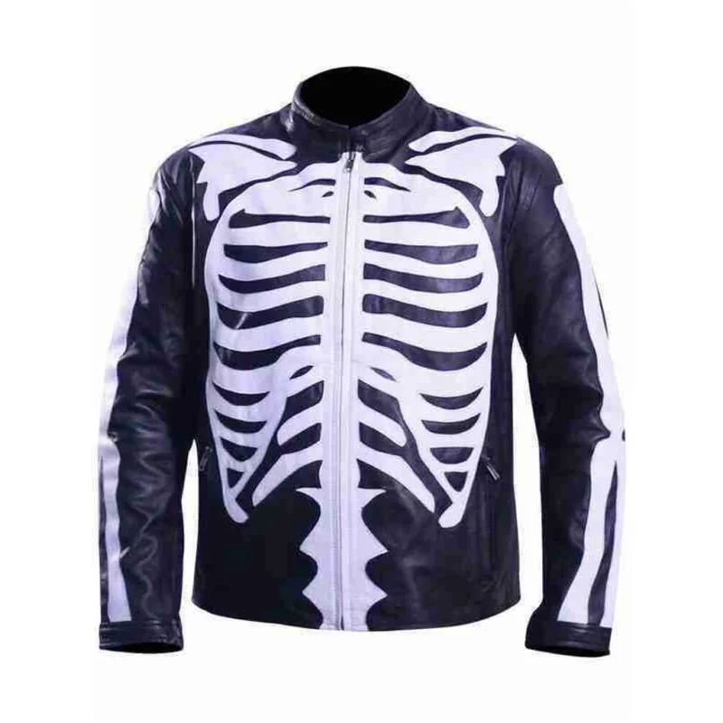 Skeleton Bones Leather Jacket