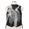 Skeleton Hand Leather Vest