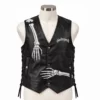 Skeleton Hand Leather Vest