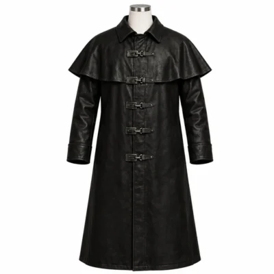 Steampunk Fisherman Halloween Cosplay Black Coat