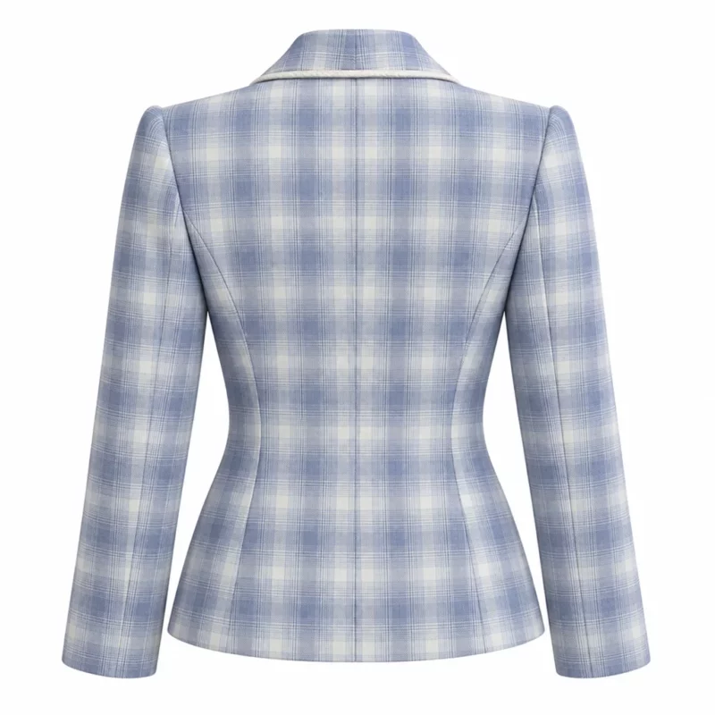 The Crown S5 Princess Diana Plaid Coat