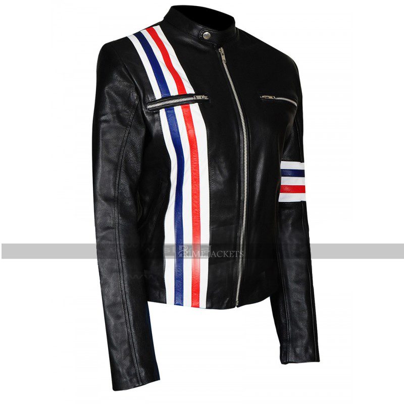 Eliza Coupe Future Man Tiger Black Biker Jacket