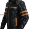 Vintage Motorcycle Men's Black Distressed Biker Jacket