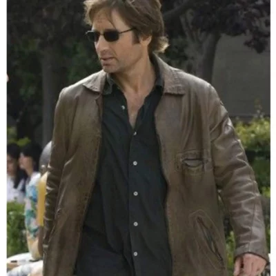 Californication Hank Moody Brown Leather Jacket