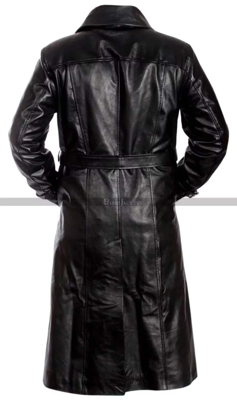 Mickey Rourke Sin City Marv Black Leather Trench Coat