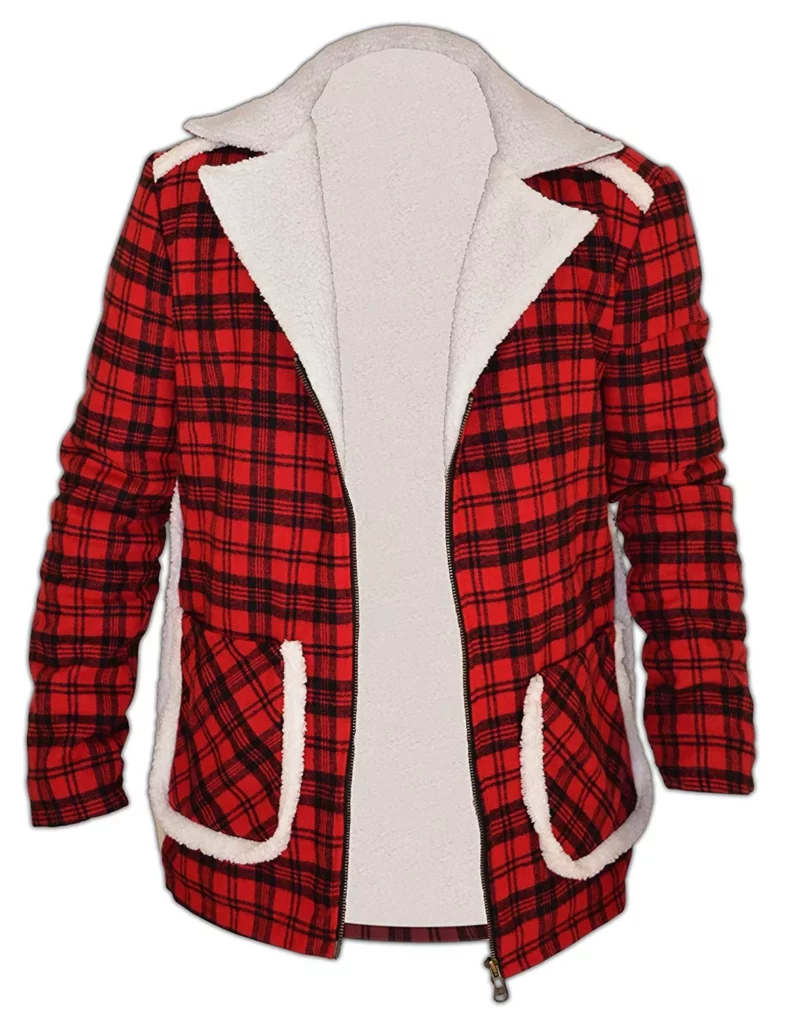 Deadpool Ryan Reynolds Wade Wilson Red Shearling Jacket