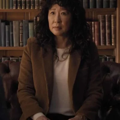 The Chair Sandra Oh Grey Blazer