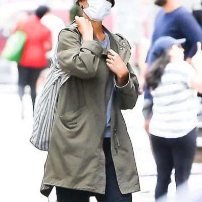 Katie Holmes Mid-Length Jacket