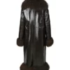 Kylie Jenner Brown Shearling Coat