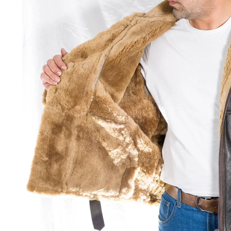 Men's Aviator Sheepskin Leather Jacket