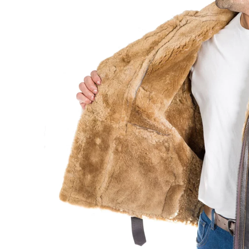 Men's Aviator Sheepskin Leather Jacket