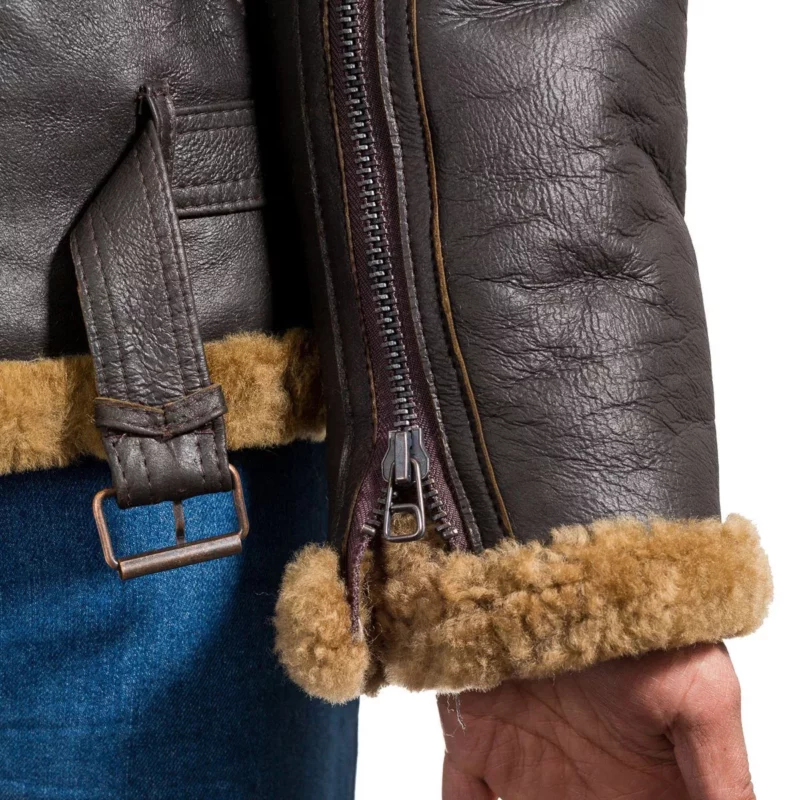Men's Aviator Sheepskin Leather Jacket
