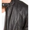 Mens Biker Blackish Brown Jacket