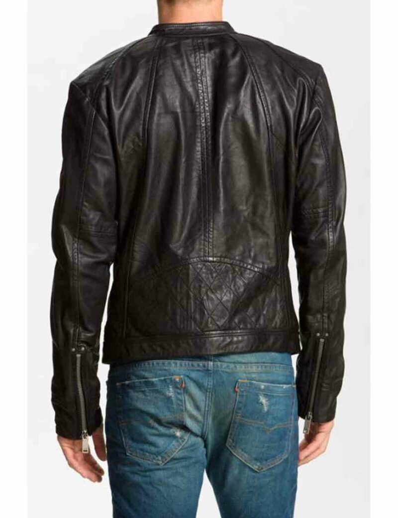 Mens Biker Blackish Brown Jacket