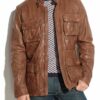 Mens Brown Vintage Leather Jacket