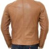 Mens Slim Fit Brown Leather Jacket