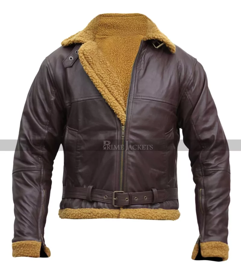 Sheepskin B3 Mens Shearling Bomber Leather Jacket