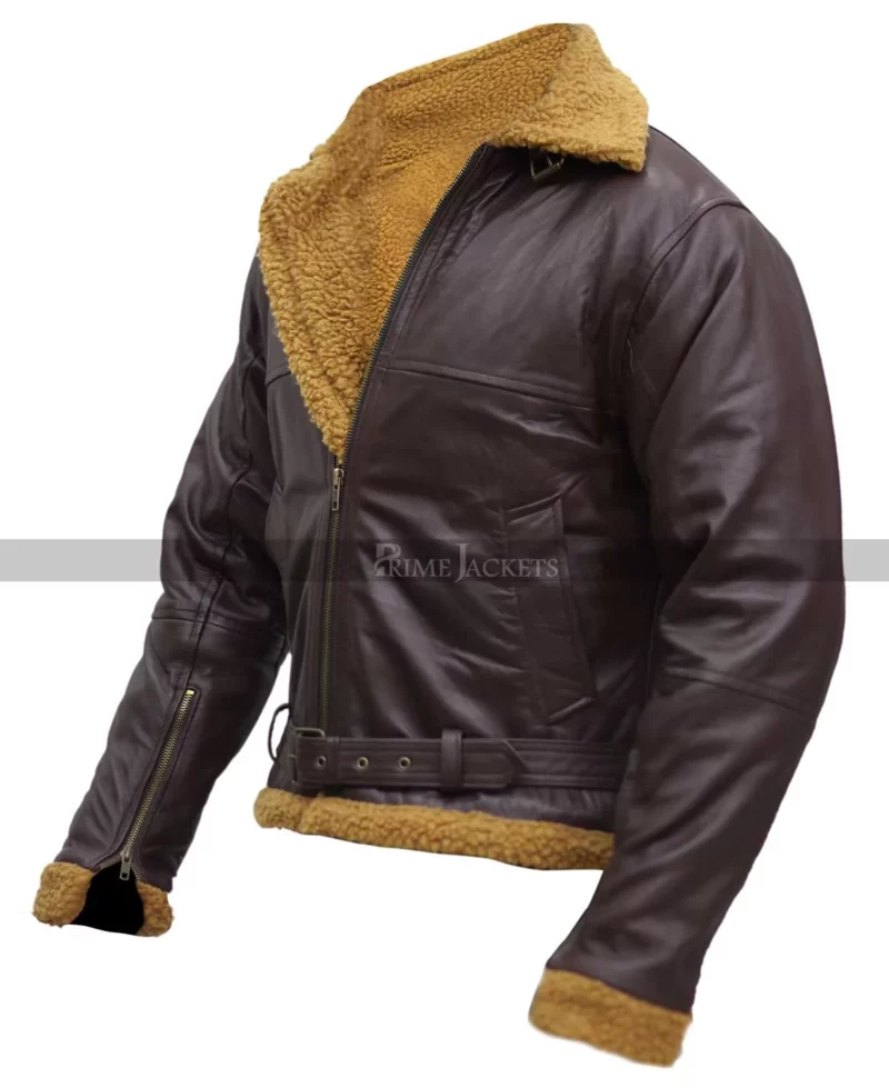 Sheepskin B3 Mens Shearling Bomber Leather Jacket