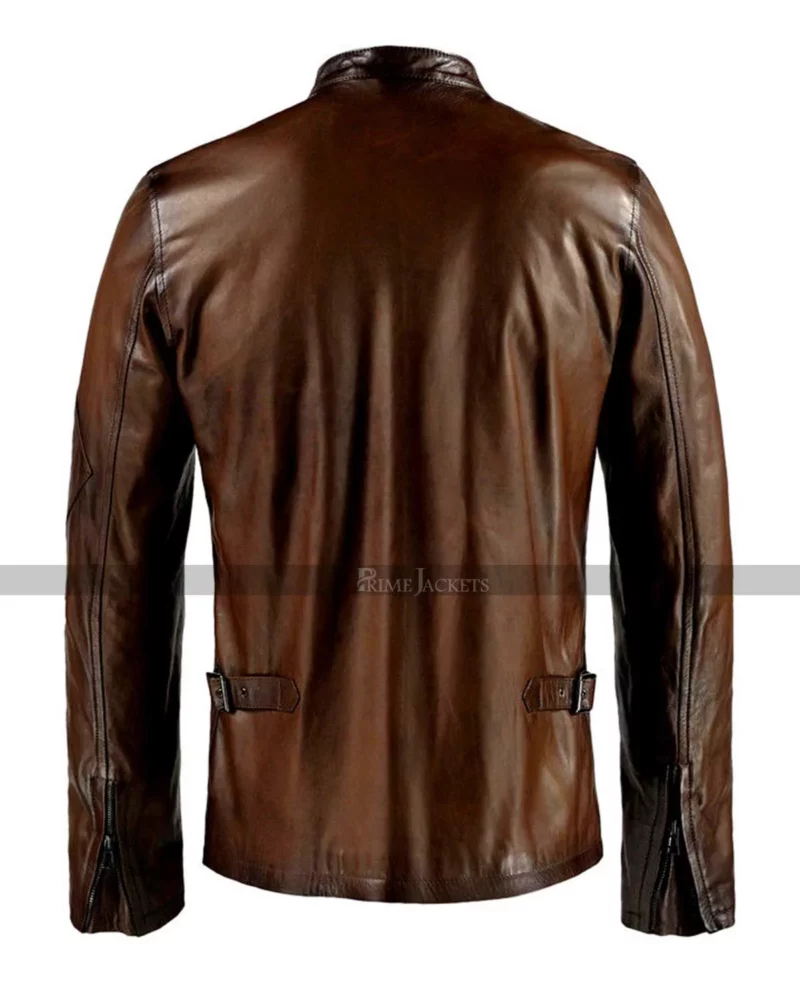 Scott Cyclops X-Men Biker Black And Brown Jacket