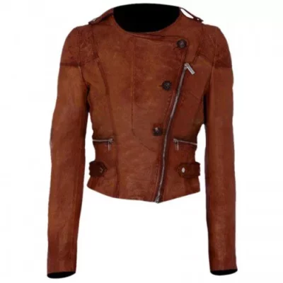 Ashley Benson Asymmetrical Motorcycle Leather Jacket
