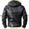 B 3 Hooded Sheepskin Bomber Jacket