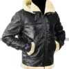 B 3 Hooded Sheepskin Bomber Jacket