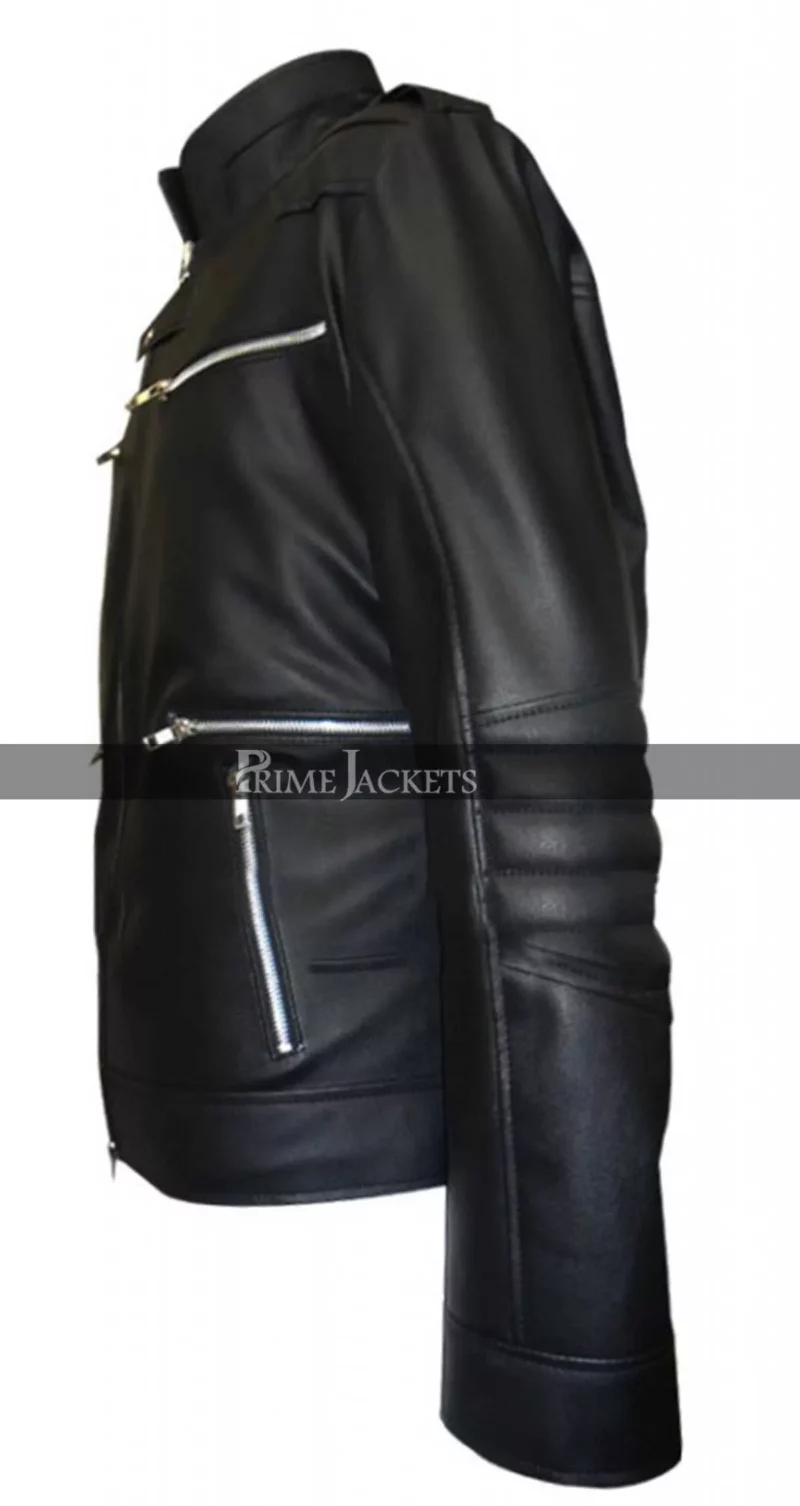 Breaking Bad S5 Jesse Pinkman Black Leather Jacket