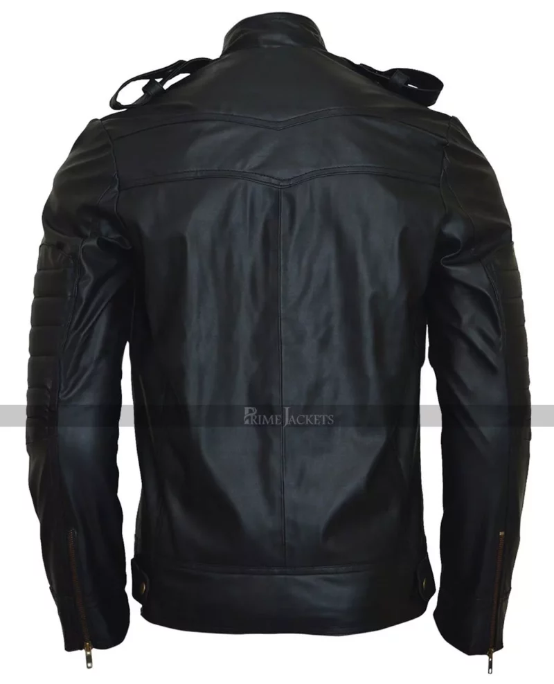 Breaking Bad S5 Jesse Pinkman Black Leather Jacket