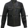 Mark Wahlberg Daddys Home Black Motorcycle Distressed Jacket