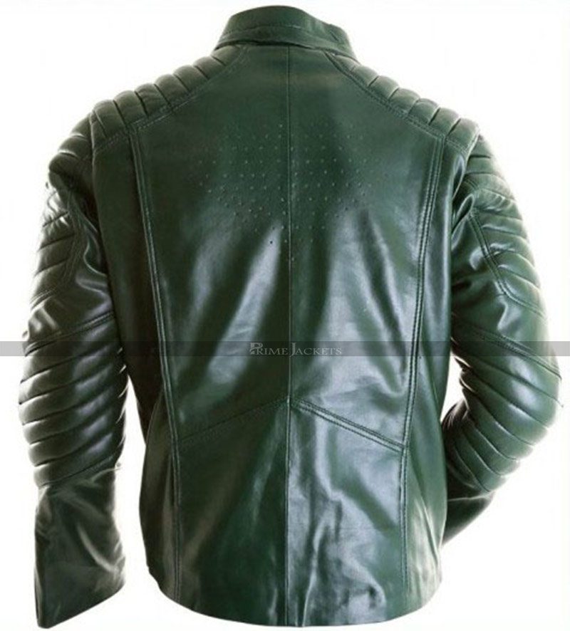 Clark Kent Smallville Superman Men Green Leather Jacket