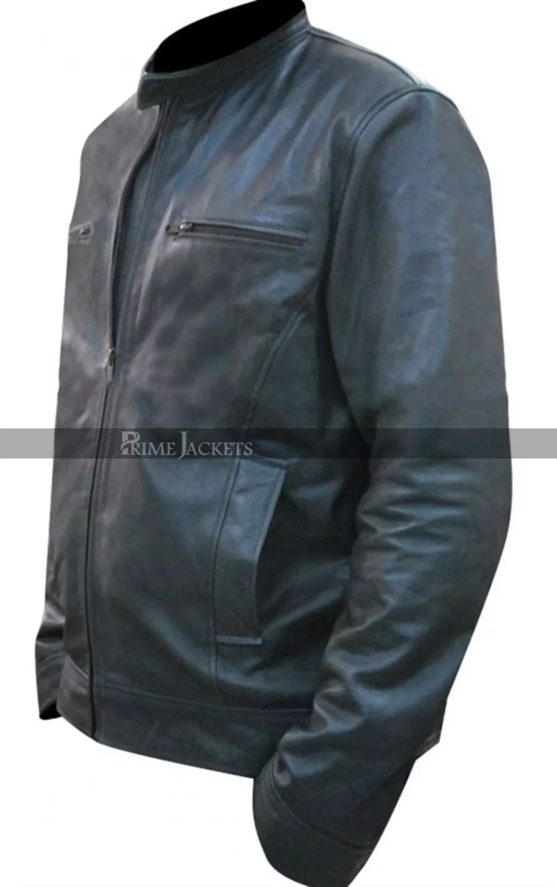 Dean Ambrose Wrestler Grey Leather Jacket