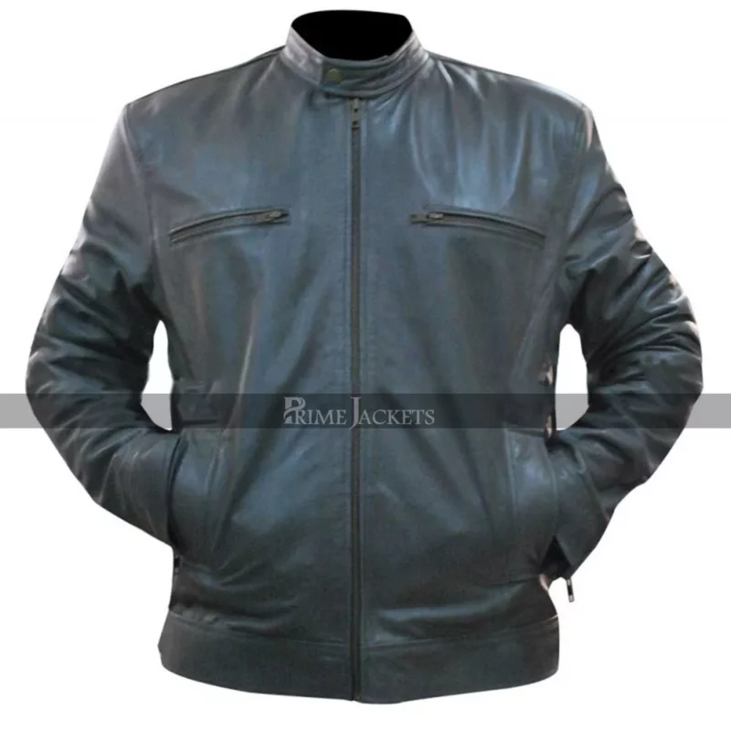 Dean Ambrose Wrestler Grey Leather Jacket