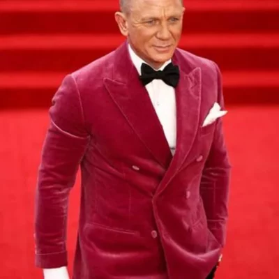 Premiere James Bond Pink Velvet Blazer