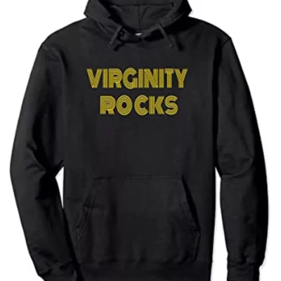 Virginity Rocks Black Hoodie