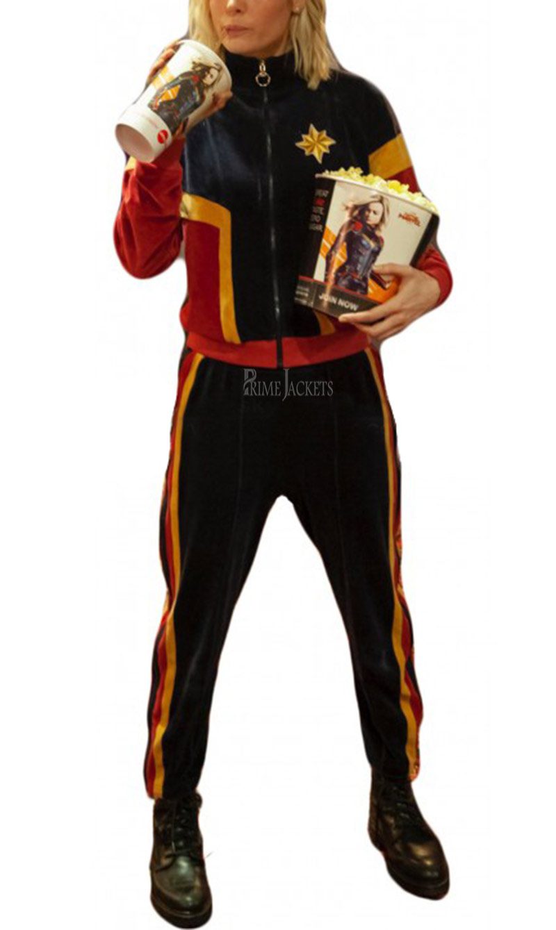 Brie Larson Costume Captain Marvel Tracksuit