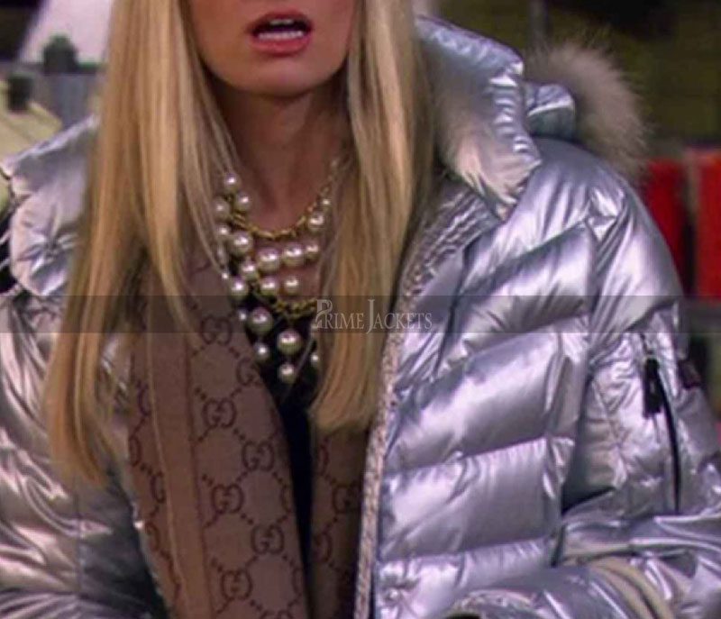 Caroline Channing Silver Bomber Puffer Jacket