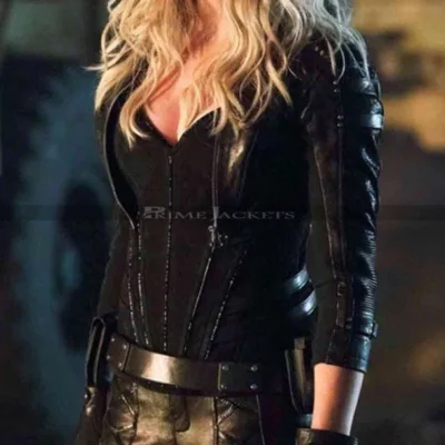 Arrow Katie Cassidy Black Leather Jacket